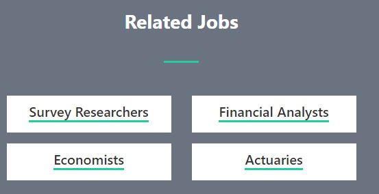 Related jobs to statisticians